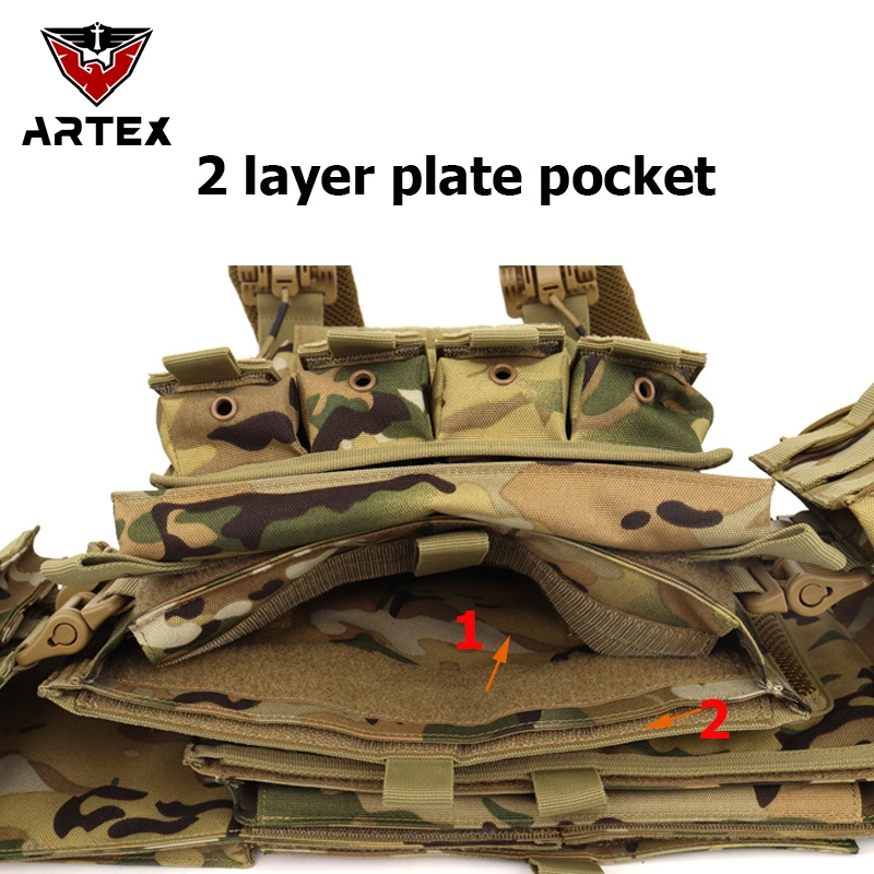 Multicam Chaleco Tactico Molle Quick Release Protective Bullet Proof Vest for Tactical Vest